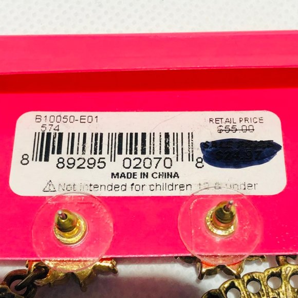 Betsey Johnson Bohemian Turquoise Earrings NWT - Picture 5 of 5